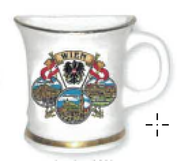 Magnet Kaffeehäferl m. Goldrand Motiv 35mm